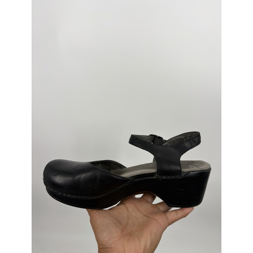Dansko Sam Black Leather Closed Toe Mary Jane Women's Clog Size 40 EU/9.5-10 US - Picture 7 of 10